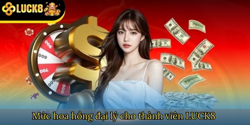 Mức hoa hồng đại lý cho thành viên LUCK8 